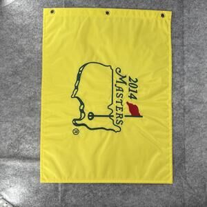 2014 The Masters Golf Embroidered Pin Flag Yellow Green 979